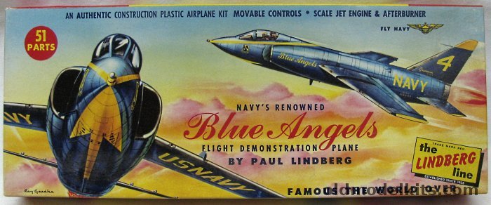 Lindberg 1/48 Grumman F11F-1 Blue Angels -  (F11F1), 541-98 plastic model kit